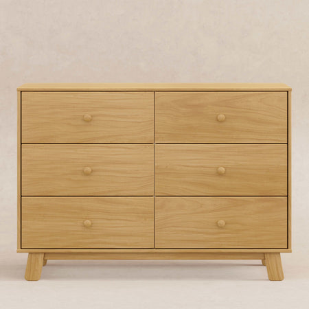 Hudson Modern 6-Drawer Double Dresser Dressers Babyletto Honey