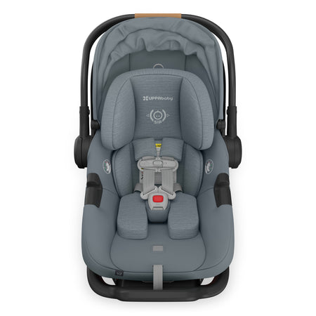 newborn in uppababy mesa UPPAbaby Aria™ V2 Lightweight Infant Car Seat with Base - Ada Sandstone Melange