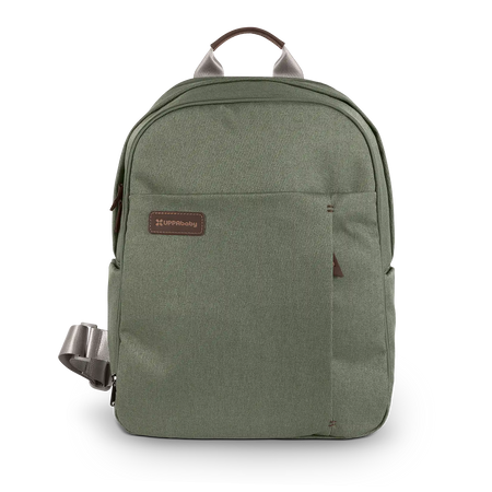 Changing Backpack Diaper Bags UPPAbaby Evelyn - Meadow Green - Chestnut Leather