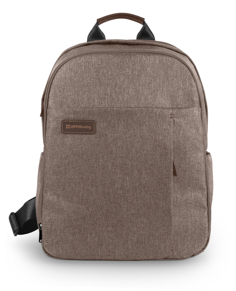 Changing Backpack Diaper Bags UPPAbaby Owen - Mocha Mélange - Chestnut Leather