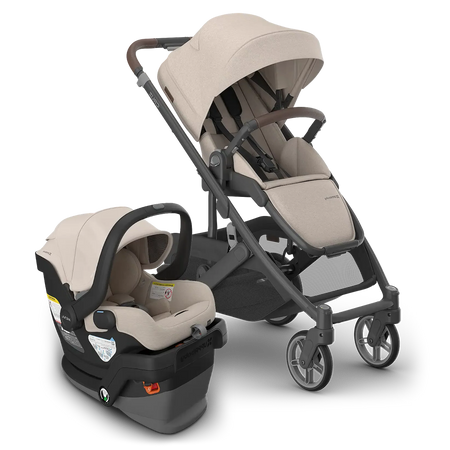 Cruz V3 Stroller + Mesa V3 Travel System Strollers - Travel Systems UPPAbaby Ada - Sandstone Mélange | Carbon Frame | Chestnut Leather