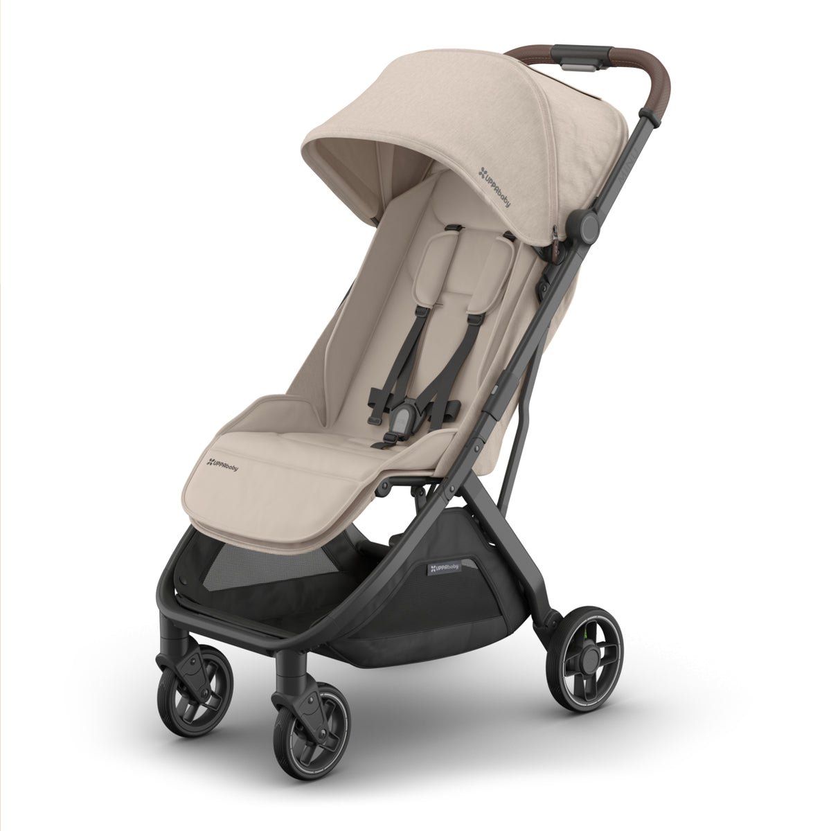 mini uppababy UPPAbaby Minu V3 Compact Travel Stroller - Ada - Sandstone Mélange | Carbon Frame