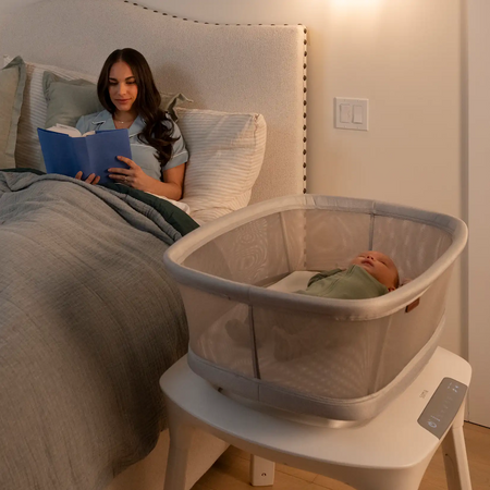 uppababy bassinet on floor UPPAbaby Soma Smart Bassinet - Floor Model - Pickup Only