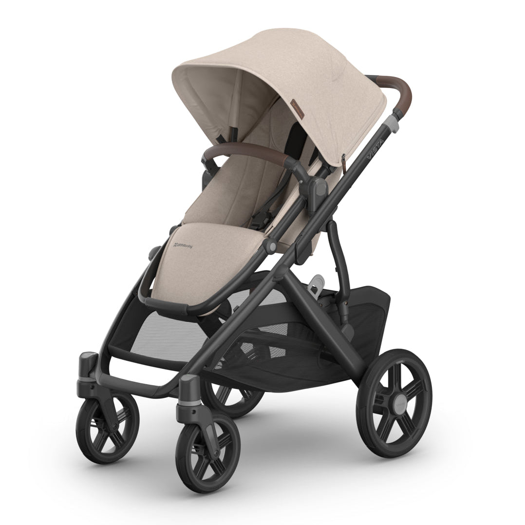 UPPAbaby Vista V3 Single-to-Double Stroller - Ada - Sandstone Mélange | Carbon Frame