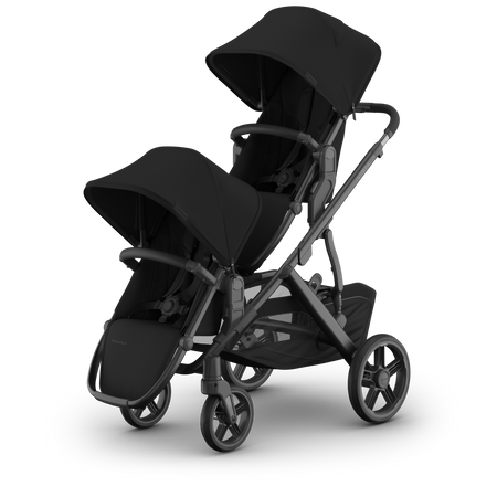 Vista V3 Double Stroller Strollers - Double UPPAbaby James - Black - Carbon Frame - Black Leather