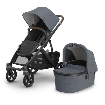 uppababy vista black UPPAbaby Vista V3 + Bassinet V3 Bundle - Ada - Sandstone Mélange | Carbon Frame