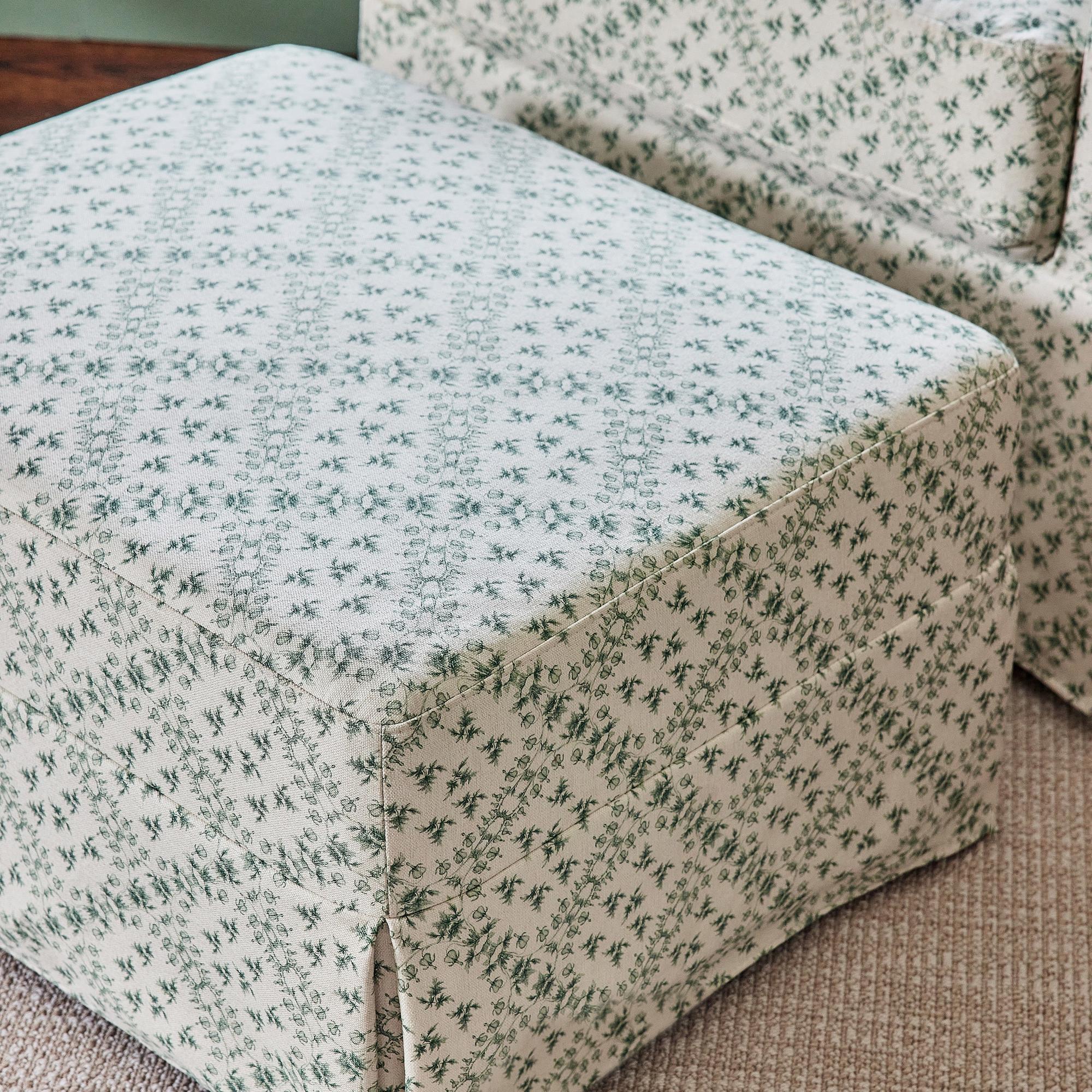 Sarah Flint x Namesake Crawford Gliding Ottoman in Eco-Performance Fabric | Water Repellent & Stain Resistant Ottomans Namesake