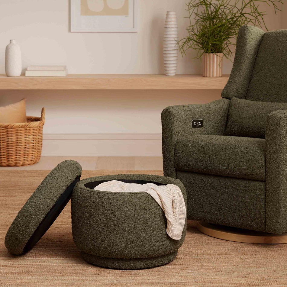 Enoki Storage Ottoman in Boucle Ottomans Babyletto