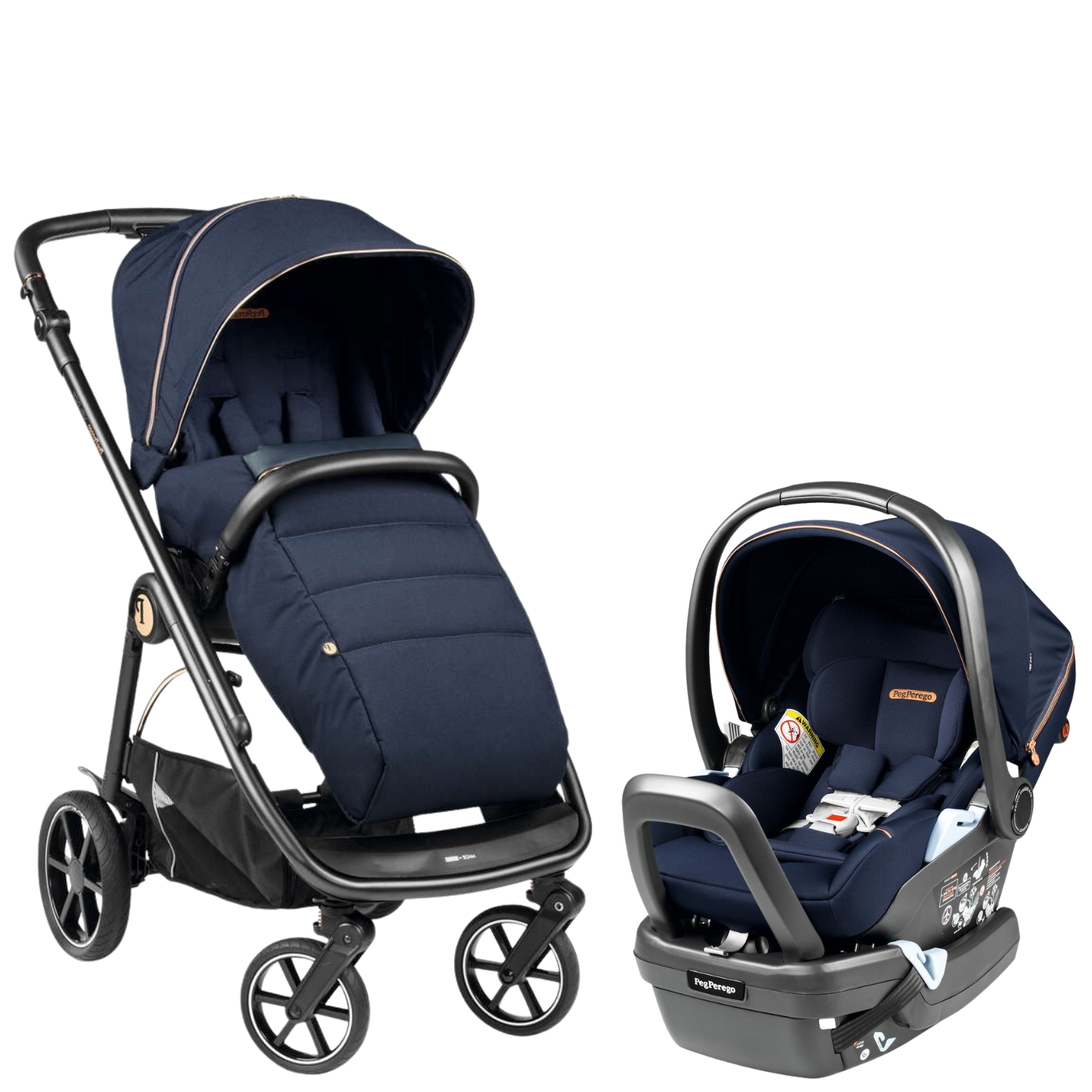 peg perego all terrain stroller Veloce All-Terrain Stroller + Primo Viaggio Lounge Travel System