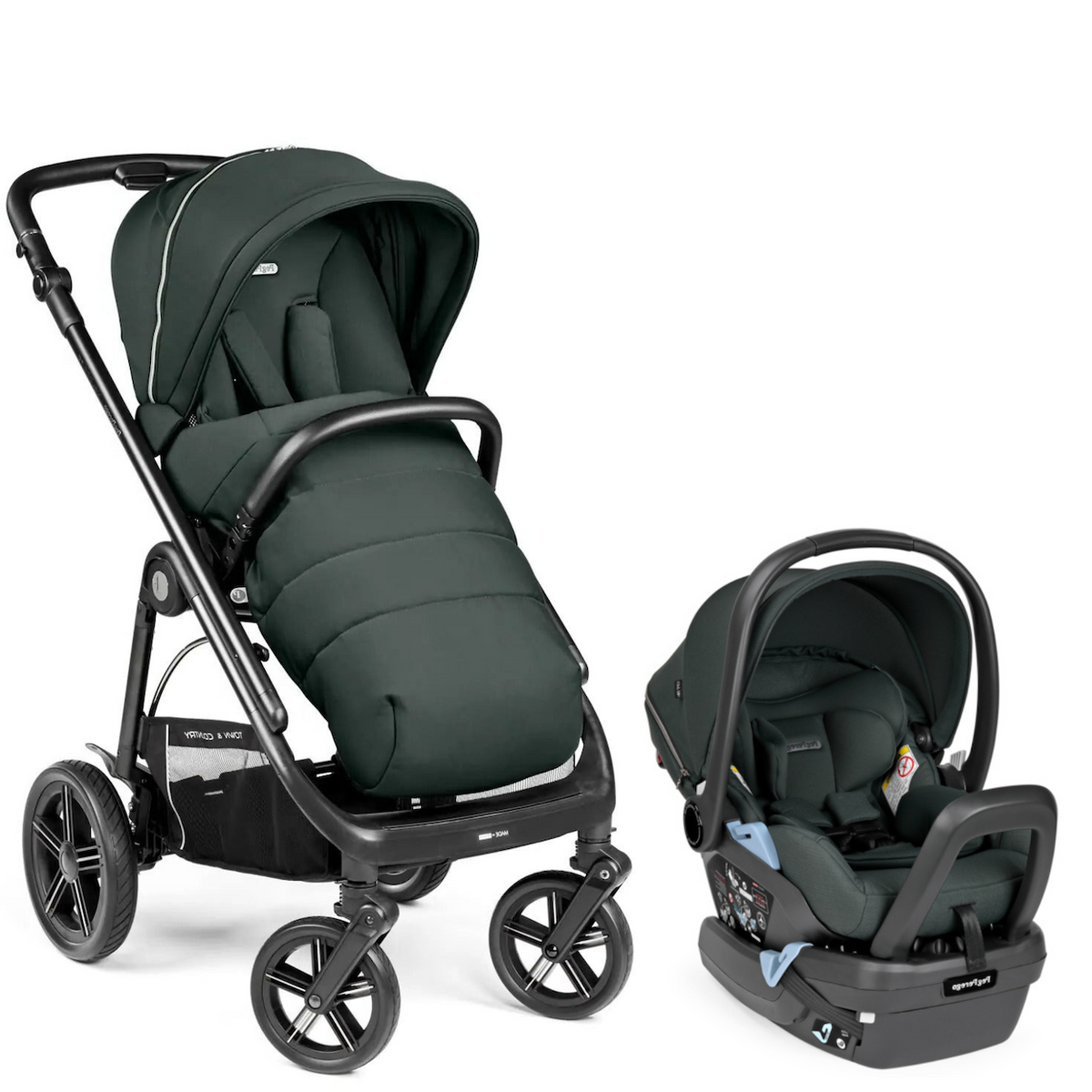 Veloce TC Stroller + Primo Viaggio Lounge Travel System Strollers - Travel Systems Peg Perego Metal Veloce TC + Metal Lounge