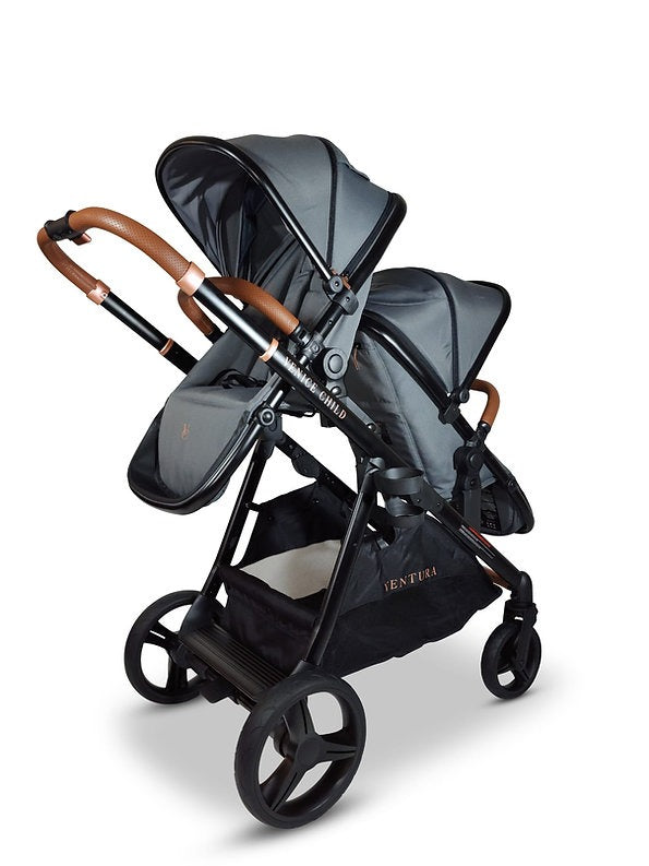 Ventura Single to Double Sit-n-Stand Stroller Stand-Alone Toddler Seat Bassinets Venice Child