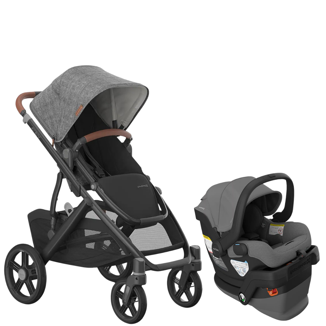 UPPAbaby Vista V3 + MESA V3 Travel System - Ada - Sandstone Mélange |  Carbon Frame
