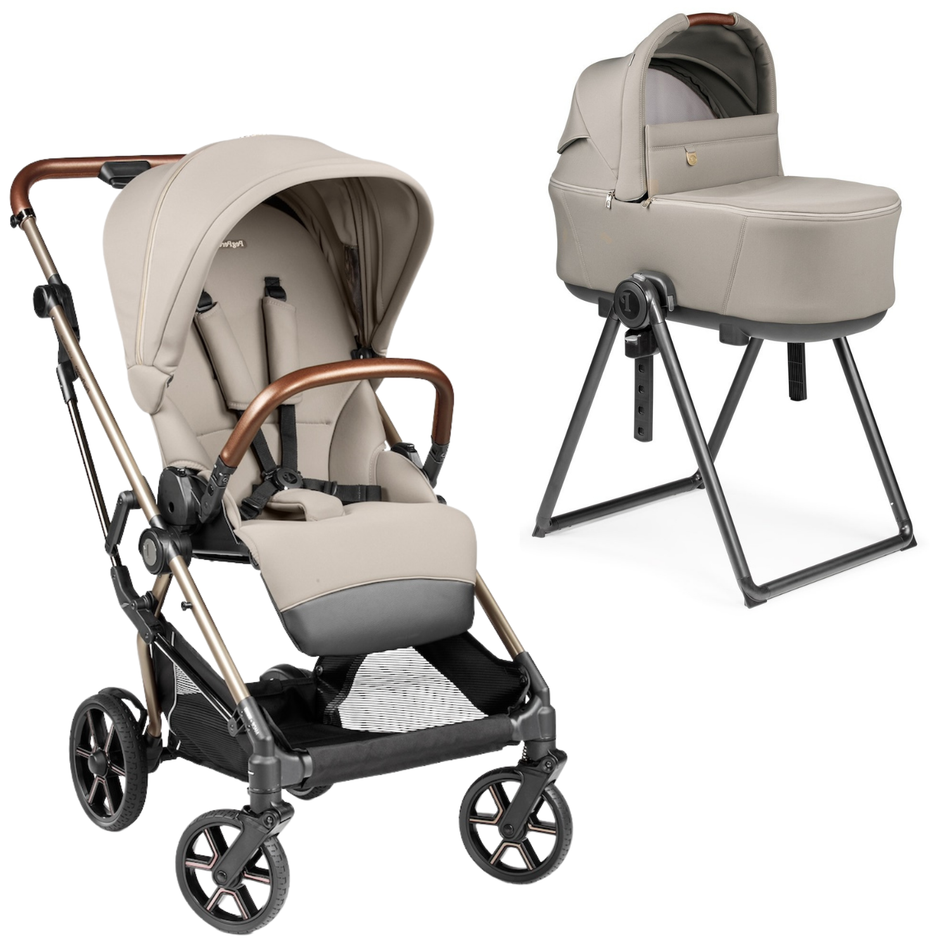 Vivace Stroller + Culla Flex Bassinet with Stand Strollers - Single Peg Perego Astral