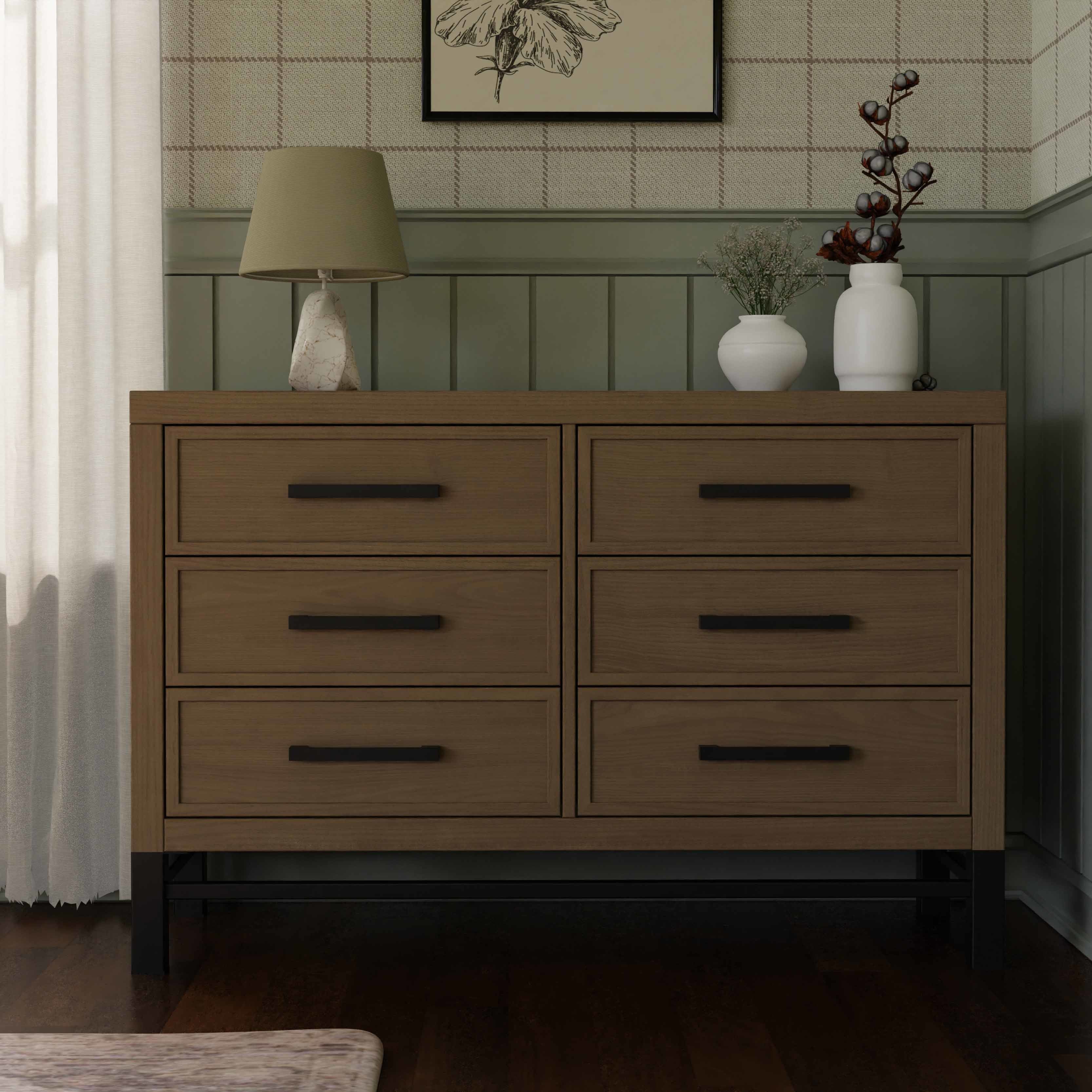 Namesake Monogram by Namesake Newbern 6-Drawer Dresser - White ...
