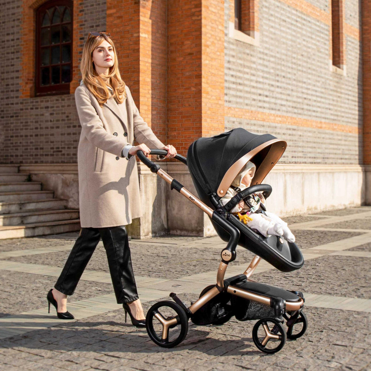 Xari Max Black & Gold Strollers - Single Mima