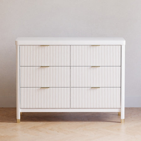 Brimsley Tambour 6-Drawer Dresser Dressers Namesake Warm White