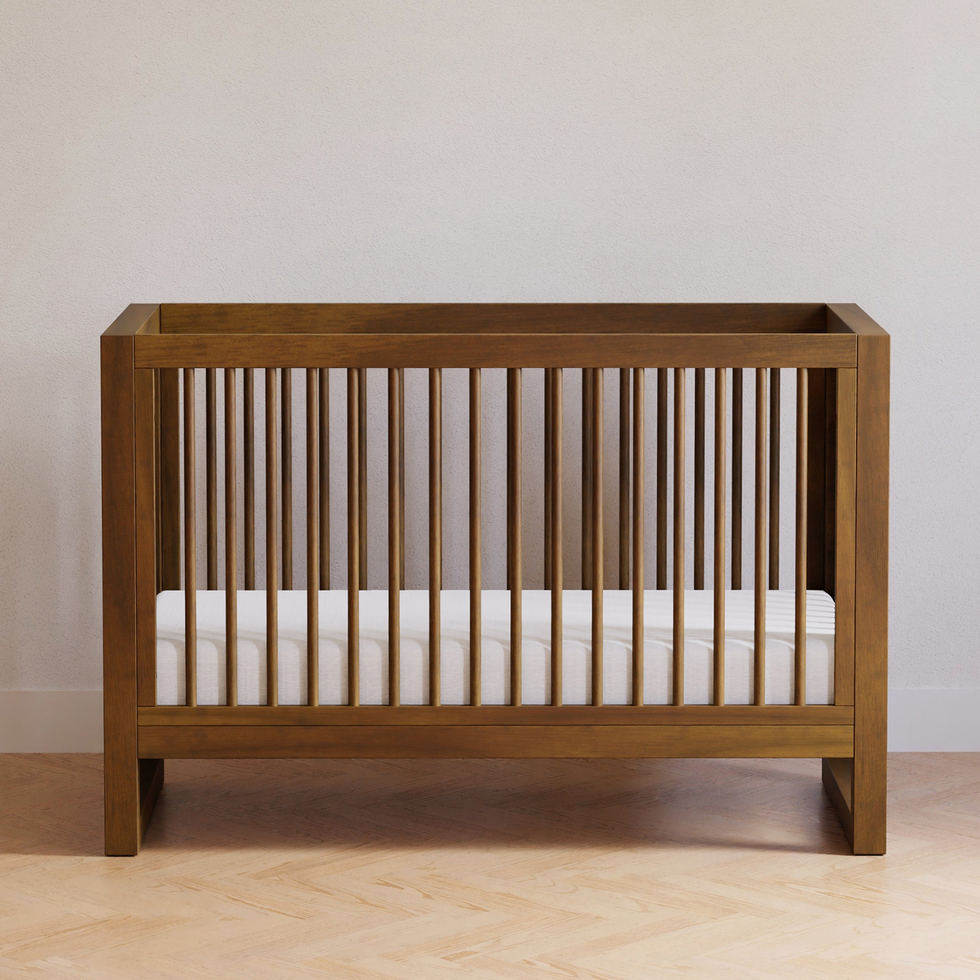 Nantucket 3-in-1 Convertible Crib with Toddler Bed Conversion Kit Cribs Namesake Natural Walnut