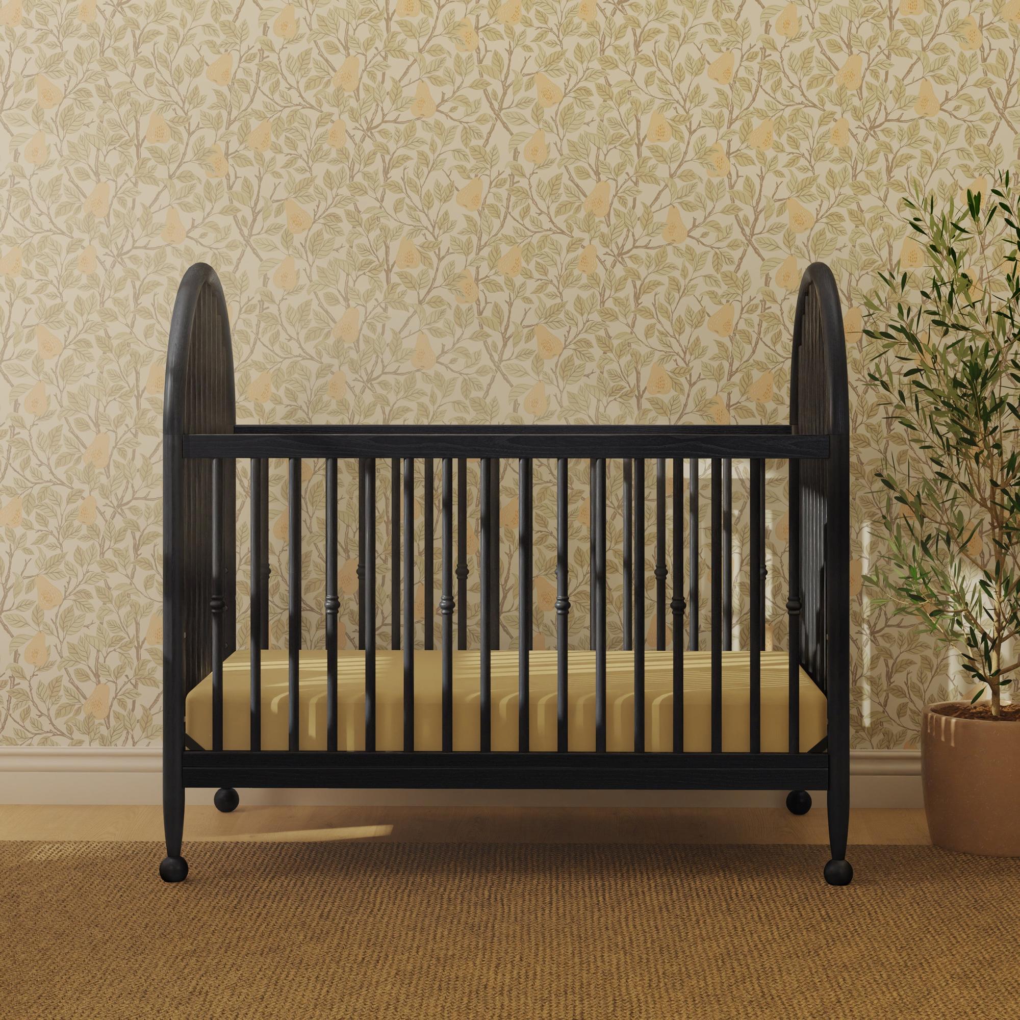 Alouette 3-in-1 Convertible Spindle Crib Cribs Namesake Archival Black