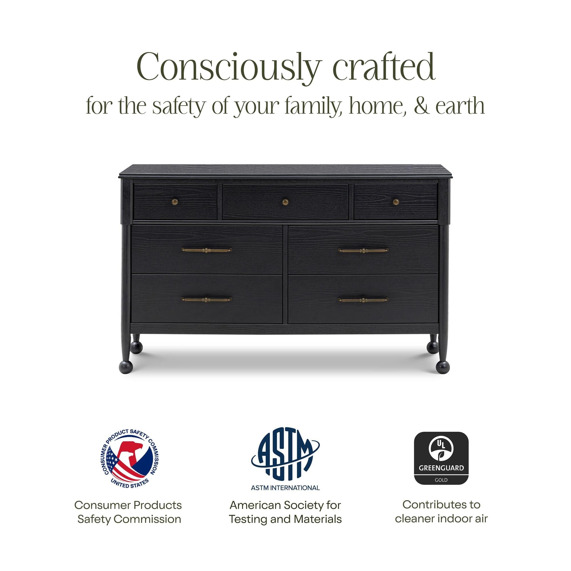 Namesake Alouette 7-Drawer Wide Dresser (56”) Dressers Namesake