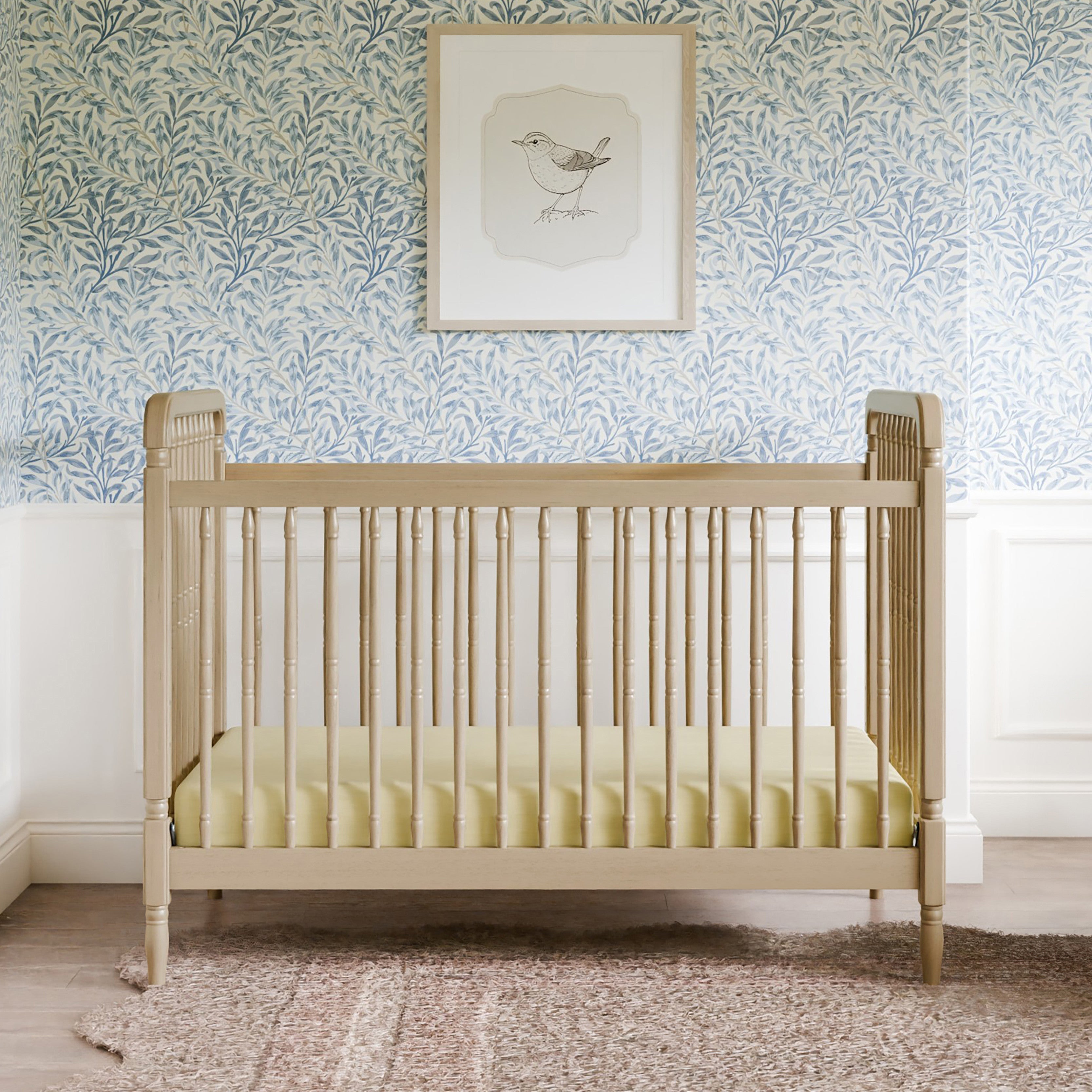 Liberty 3-in-1 Convertible Spindle Crib with Toddler Bed Conversion Kit Convertible Cribs Namesake