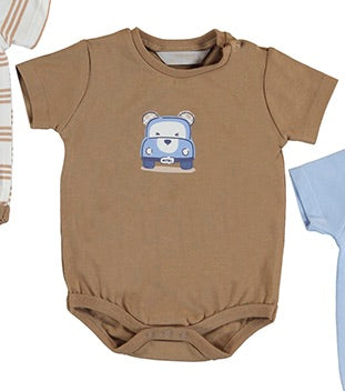 Toffee Bear Bodysuit - Tan