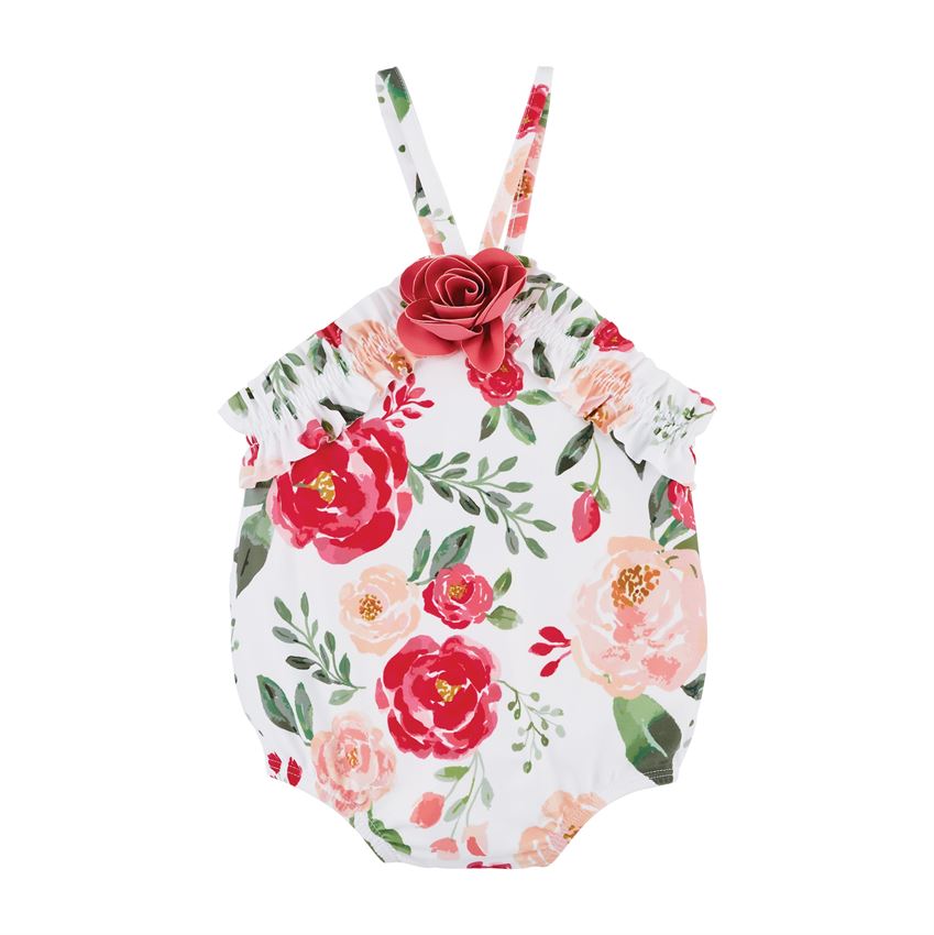 Mud Pie Large Floral Swimsuit - 12-18 Months