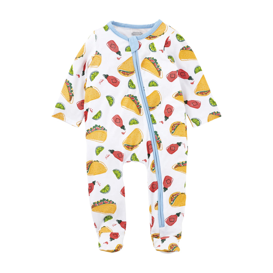 Mud Pie Taco Footie Zipper Sleeper - 6-9 Months
