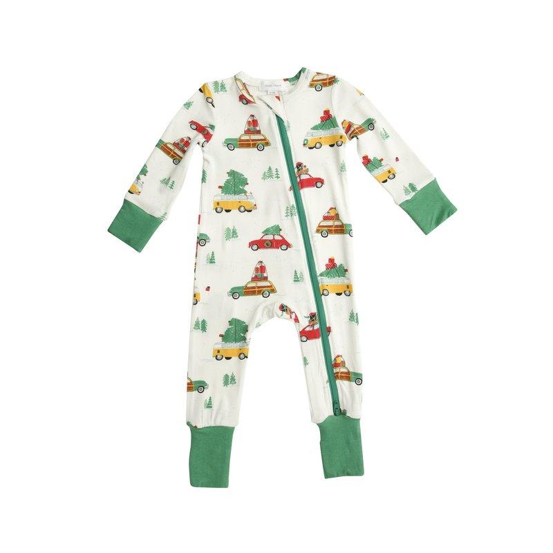 Trees On Cars 2 Way Zipper Romper