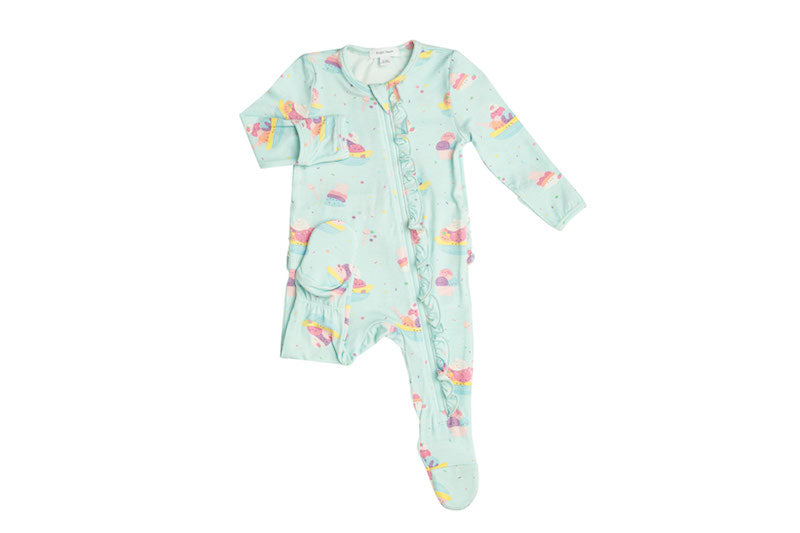 Angel Dear Angel Dear Banana Split Ruffle Footie Newborn