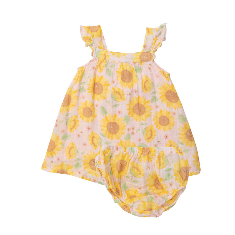 Sundress & Diaper Cover - Floral Popsicles