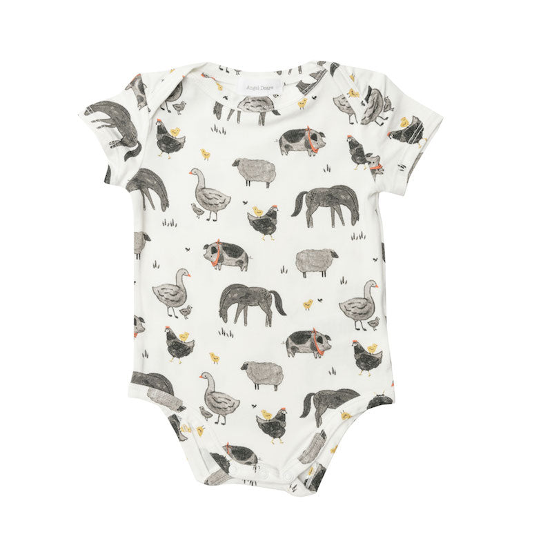 Farm Animals Black/White Bodysuit