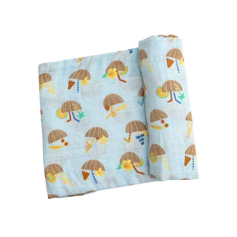 Coconut Drinks/Cordalis Blue Swaddle Blanket