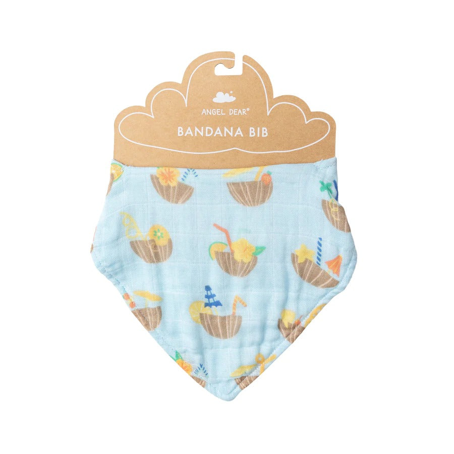 Muslin Bandana Bib - Coconut Drinks