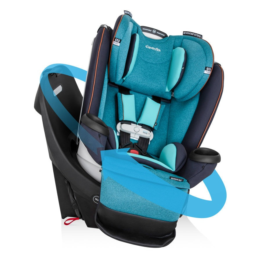 evenflo evolve 3-in-1 combination seat Evenflo Gold Revolve360 Extend All-in-One Rotational Car Seat with SensorSafe (Onyx Black)