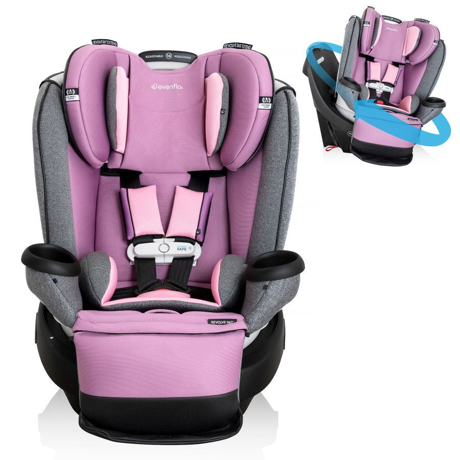 Evenflo Gold Revolve360 Extend All-in-One Rotational Car Seat with SensorSafe (Onyx)
