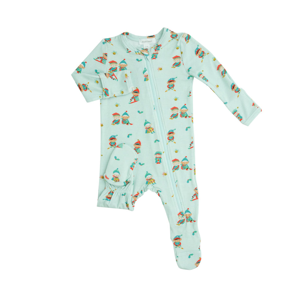 Vintage Elves Zipper Footie