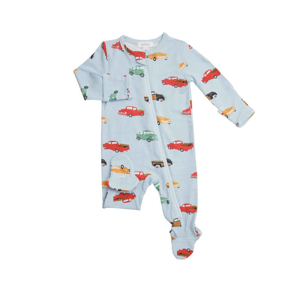 Vintage Truck Zipper Footie