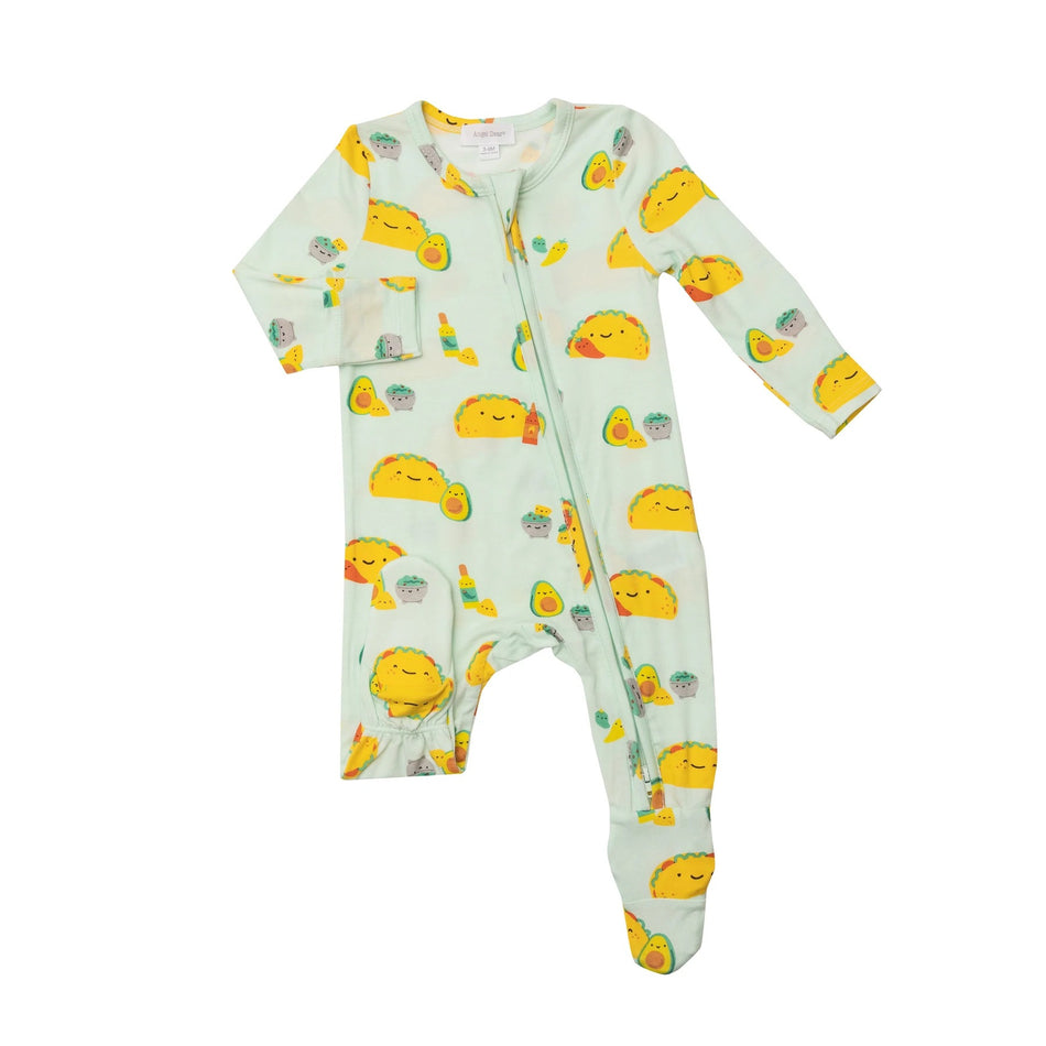 Tacos Blue 2 Way Zipper Footie
