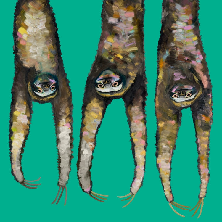 Oopsy Daisy Oopsy Daisy 3 Sloths Hanging Out Canvas Wall Art ...