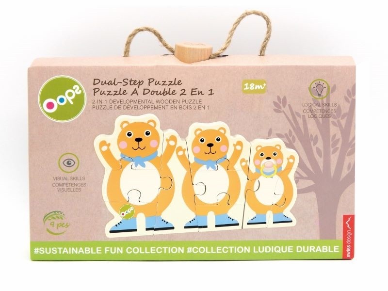 Dual Step Puzzle - Bear Jigsaw Puzzles Oops