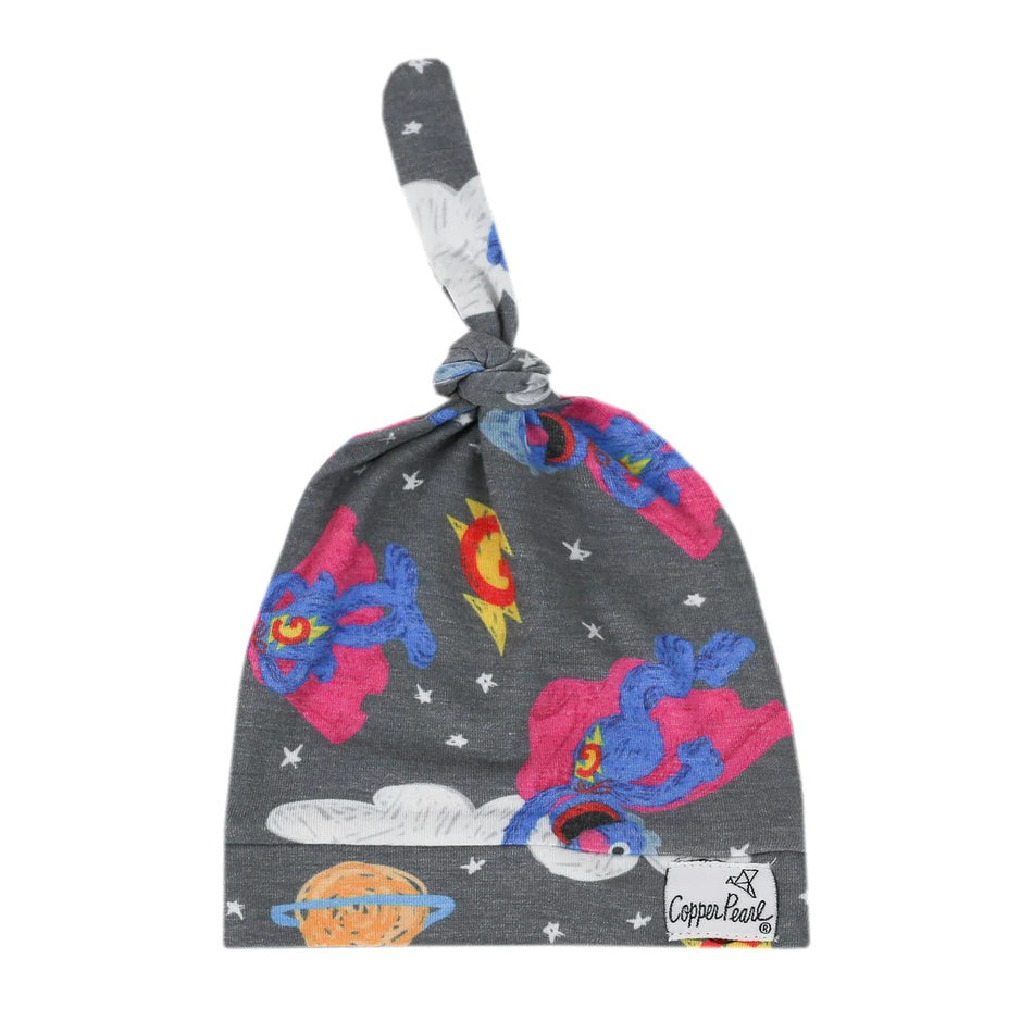 Super Grover Top Knot Hat - 0-4 Months