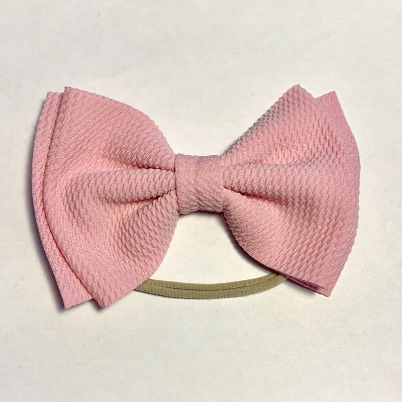 Sugar + Maple Skinny with Big Bow Headband - Pink