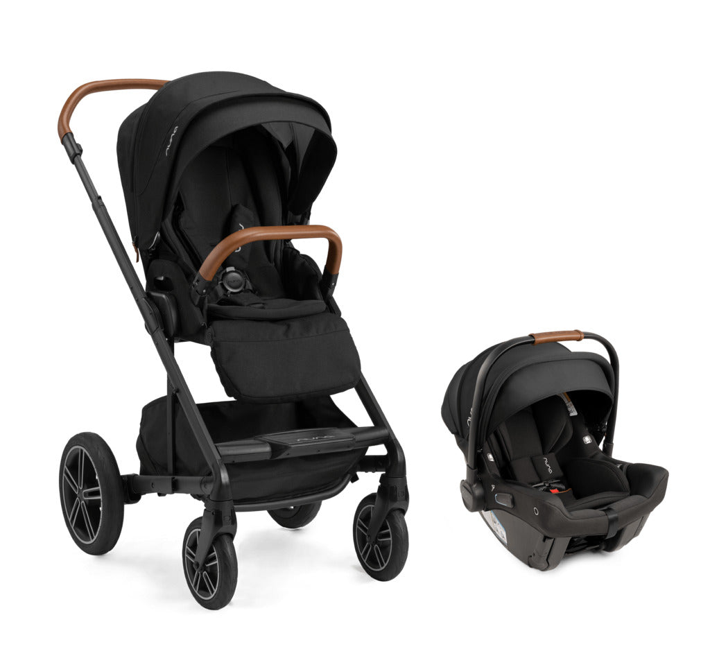 MIXX Next + PIPA urbn Travel System Strollers - Travel Systems Nuna Caviar / Cognac