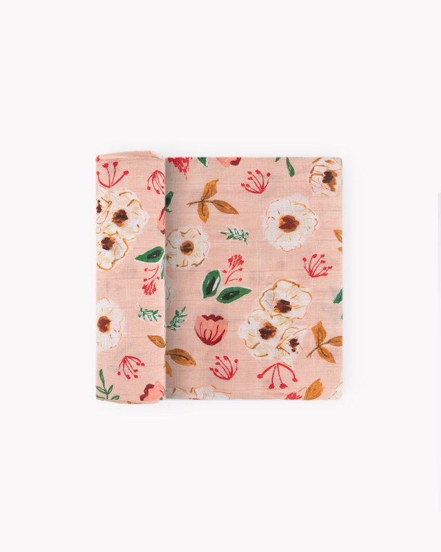 Little Unicorn Cotton Muslin Single Swaddle - Vintage Floral