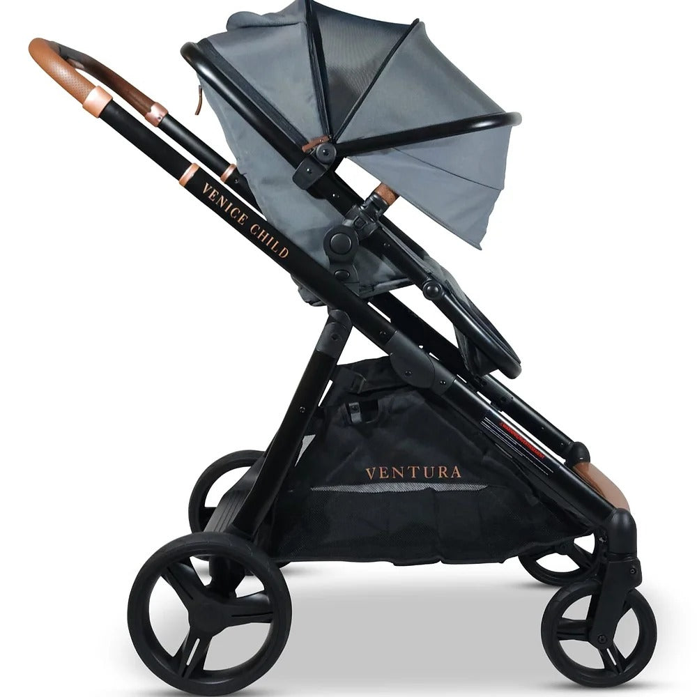 Ventura Midnight Single to Double Stroller