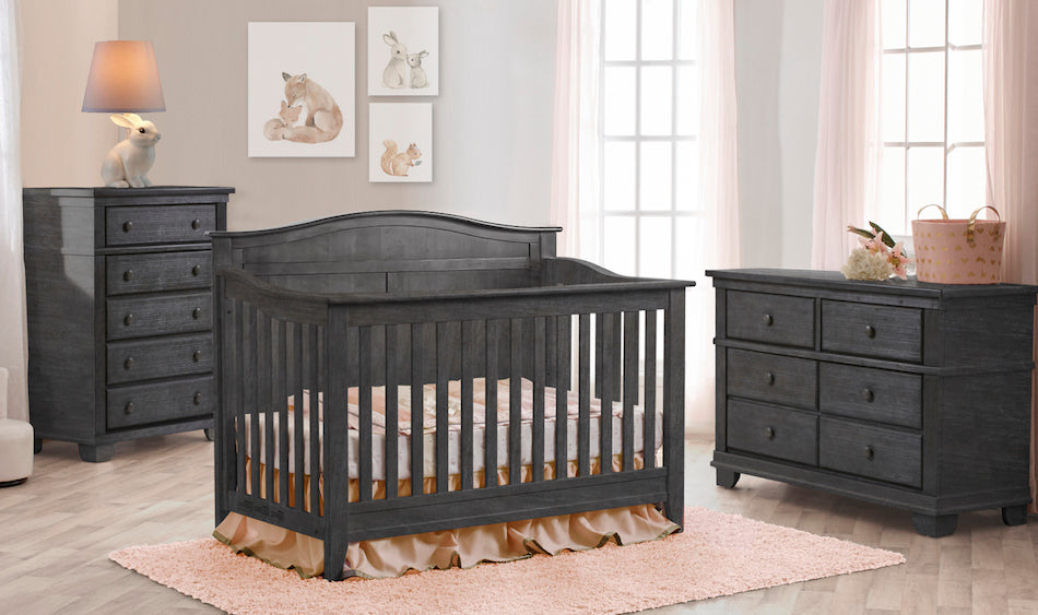 Pali Potenza 3 Piece Set Distressed Granite Flat Top Crib