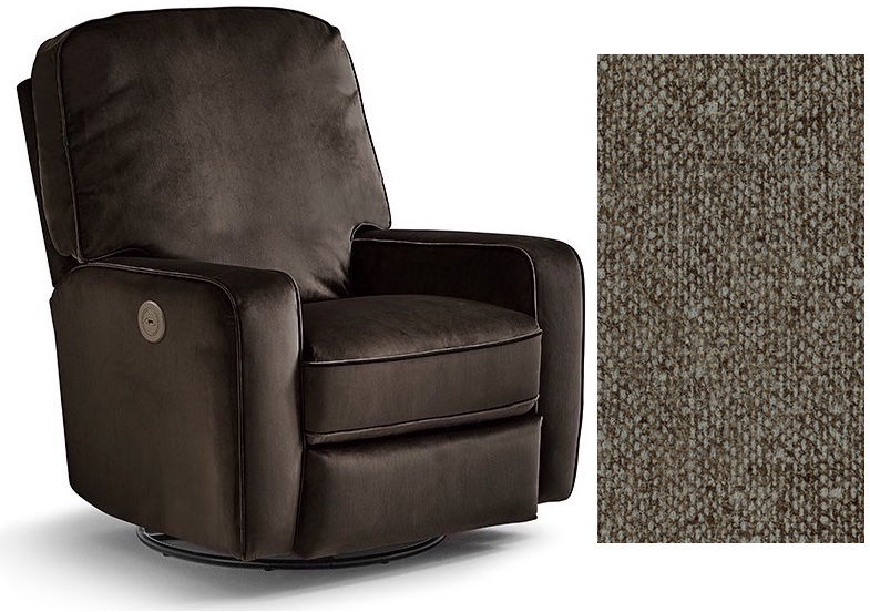Best Chairs Amsterdam Power Swivel Recliner in Cappuccino