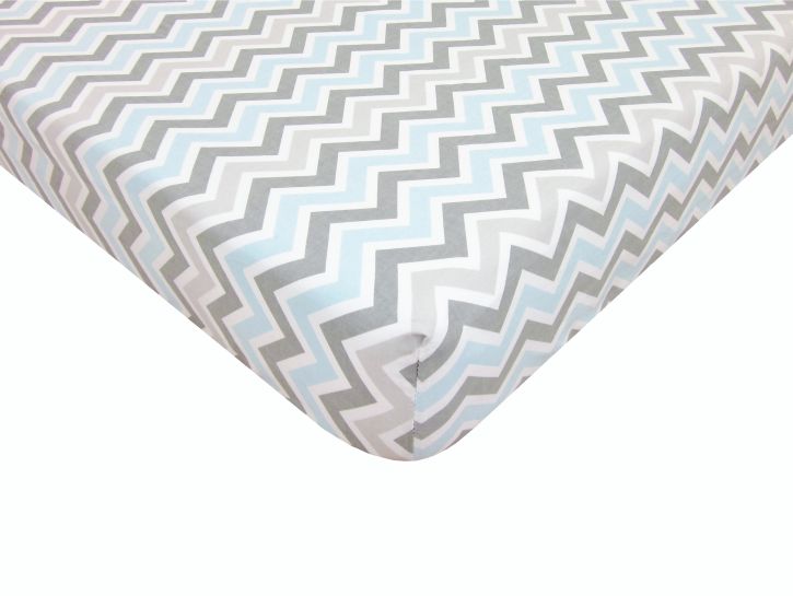 Zigzag Grey American Baby Company Cotton Percale Crib Bumper for Boys and Girls 