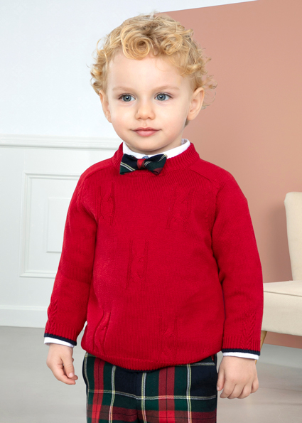 Abel & Lula Red Knit Sweater - 18 Months