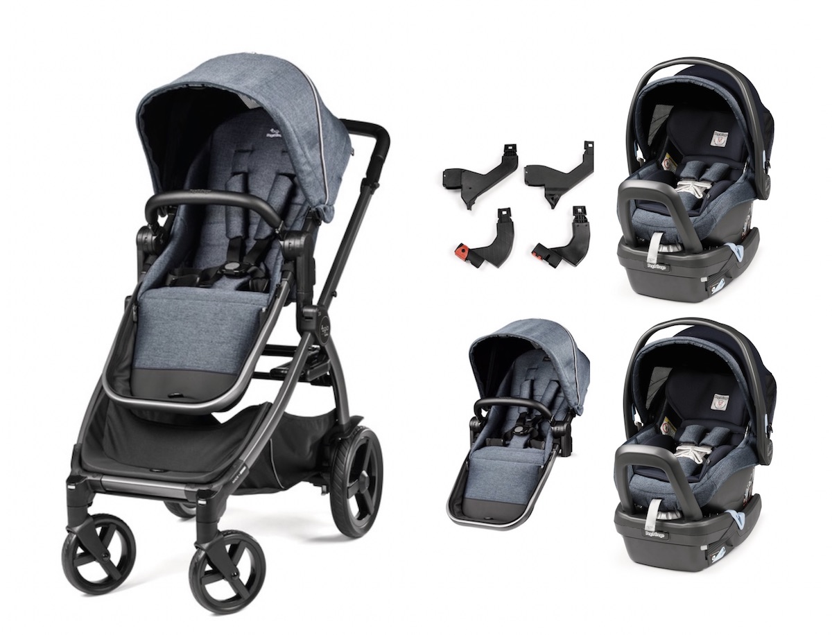 Agio Baby Z4 Twin Double Stroller Travel System - Agio Blue